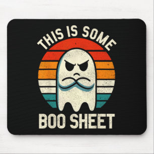 Ist ein Boo-Sheet Retro Halloween-Geist Wo für Män Mousepad