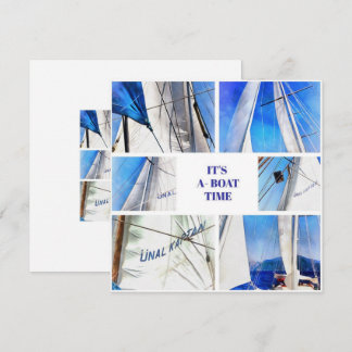 Ist ein Bootspass Spaß Pun Artistic White Sails Save The Date