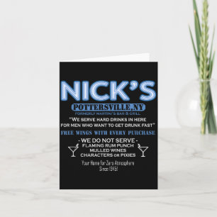 Ist ein wundervolles Leben Nicks Bar George Bailey Karte