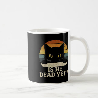 Ist er Vintag tot, doch lustig Sprichwort Dunkler Kaffeetasse