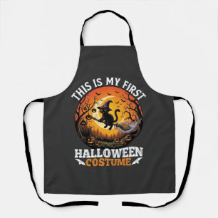 Ist erste Halloween-Kostüm-Schwarze Katze Besen_1 Schürze