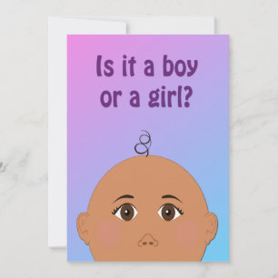 Ist es ein Party für Jungen oder Mädchen - Gender Einladung