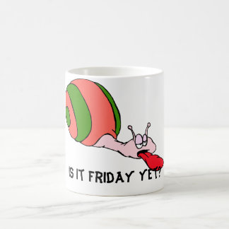 Ist es Freitag schon? Schnecke-Tasse Kaffeetasse
