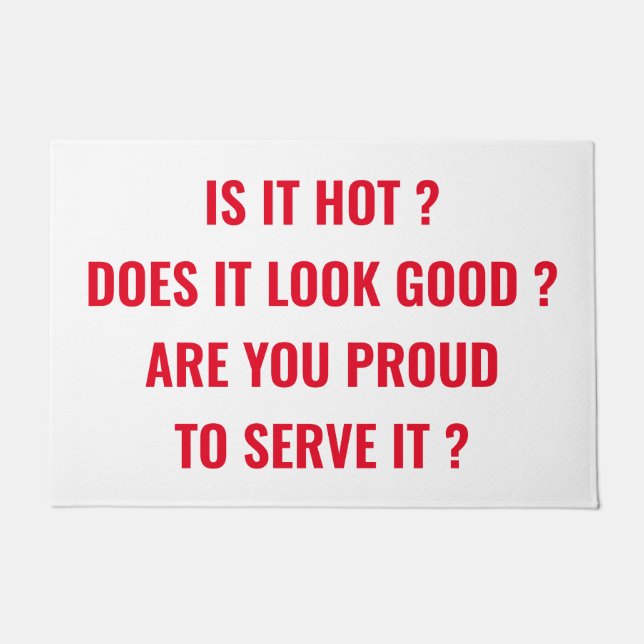 Ist es heiße Tür? Fußmatte (Vorderseite)