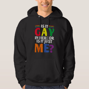 Ist es hier schwul oder ist es nur ich Spaß Gay Pr Hoodie