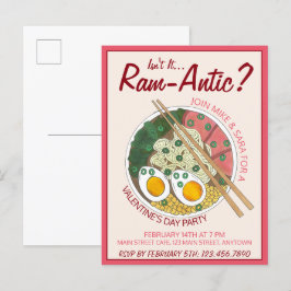 Ist es nicht das Ramen des romantischen Valentinst Einladungspostkarte