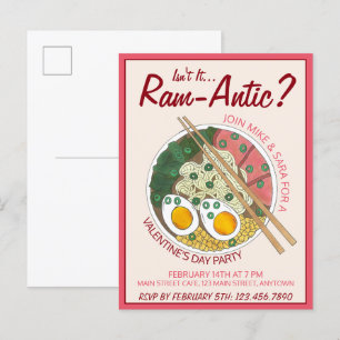 Ist es nicht das Ramen des romantischen Valentinst Einladungspostkarte