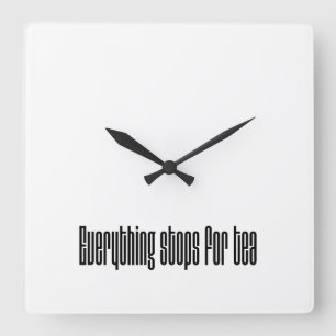 Ist es noch Teezeit? Quadratische Wanduhr