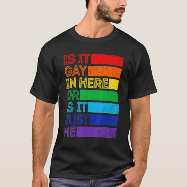 Ist es schwul in diesem Stolz Monat schwul Lesbian T-Shirt (Vorderseite)