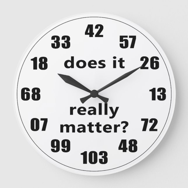 Ist es wirklich wichtig? große wanduhr (Vorderseite)