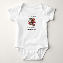 Ist es zu früh, um für feste Lebensmittel fragen? Baby Strampler