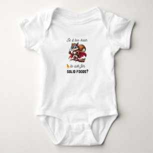 Ist es zu früh, um für feste Lebensmittel fragen? Baby Strampler