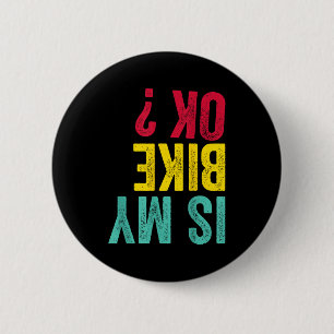 Ist Fahrrad lustig Motocross Dirtbike Fahrradfahre Button