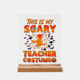 Ist Grusel-Lehrer-Kostüm Halloween Hexe Spinne Wir Acrylschild