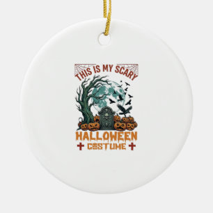 Ist Gruseliges Halloween-Kostüm Grabstein Kürbisse Keramik Ornament