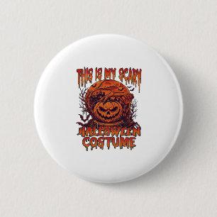 Ist Gruseliges Halloween-Kostüm Kürbis Spinne Fled Button