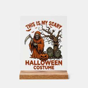 Ist Gruseliges Halloween-Kostüm Orange Reaper Kürb Acrylschild