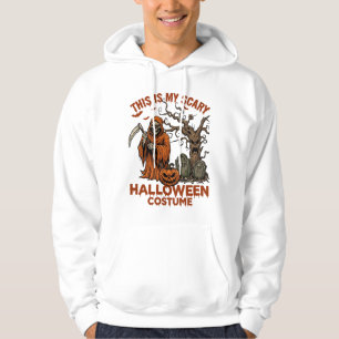 Ist Gruseliges Halloween-Kostüm Orange Reaper Kürb Hoodie