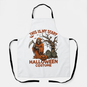 Ist Gruseliges Halloween-Kostüm Orange Reaper Kürb Schürze