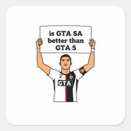 Ist GTA SA besser als GTA V Aussage Quadratischer Aufkleber