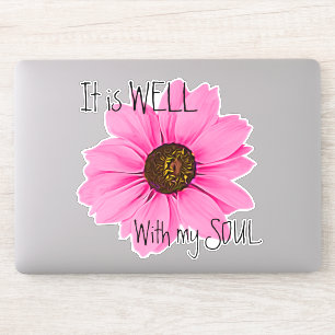 Ist gut mit Soul-Rosa-Gänseblümchen-Inspirationa Aufkleber