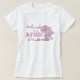 Ist Hälfte meine Herz-in Afrika T-Shirt