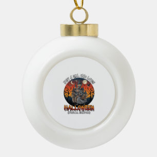 Ist Halloween Hexe Jeder Macht Szene Postbedienste Keramik Kugel-Ornament