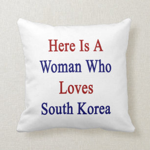Ist hier eine Frau, die Lieben Südkorea Kissen