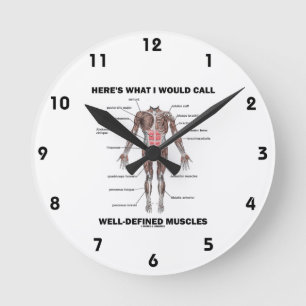 Ist hier, was ich gut definierte Muskeln nennen Runde Wanduhr