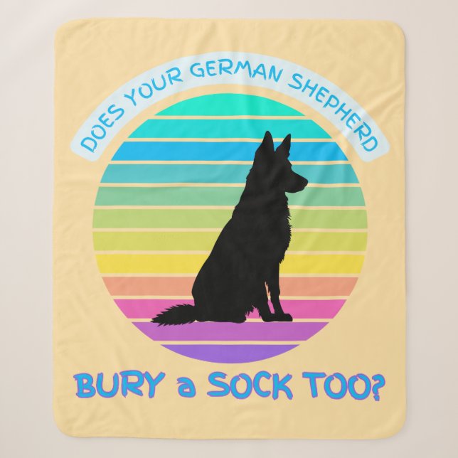 Ist Ihr deutscher Schäferhund eine Socke zu Sonnen Sherpadecke (Vorderseite)