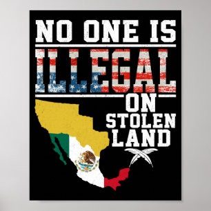 Ist illegal auf gestohlenen Land Geschenke Indiane Poster