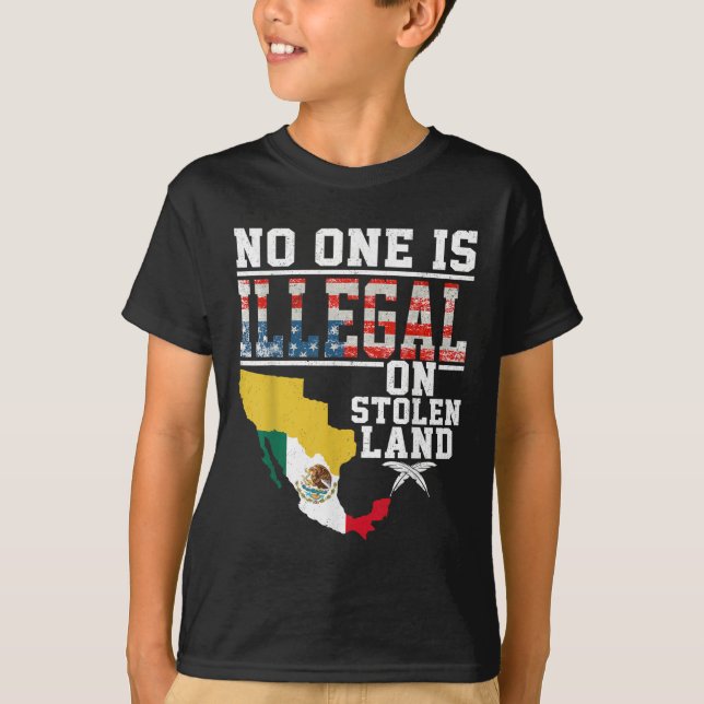 Ist illegal auf gestohlenen Land Geschenke Indiane T-Shirt (Vorderseite)