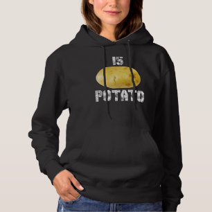 Ist Kartoffel, wie an später Nacht gesehen wird, i Hoodie