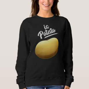Ist Kartoffel, wie an später Nacht gesehen wird, i Sweatshirt