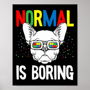 Ist langweilig Autismus Bewusstsein Französisch Bu Poster