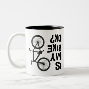 Ist mein Bike OK Funny Mountain Bike? Zweifarbige Tasse