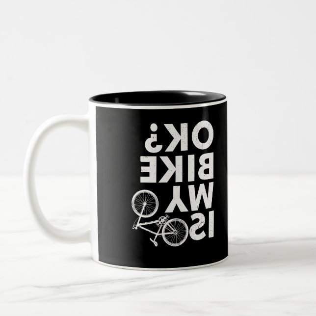 Ist mein Bike OK Funny Mountain Bike? Zweifarbige Tasse (Links)