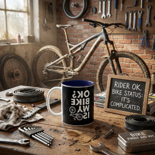 Ist mein Bike OK Funny Mountain Bike? Zweifarbige Tasse