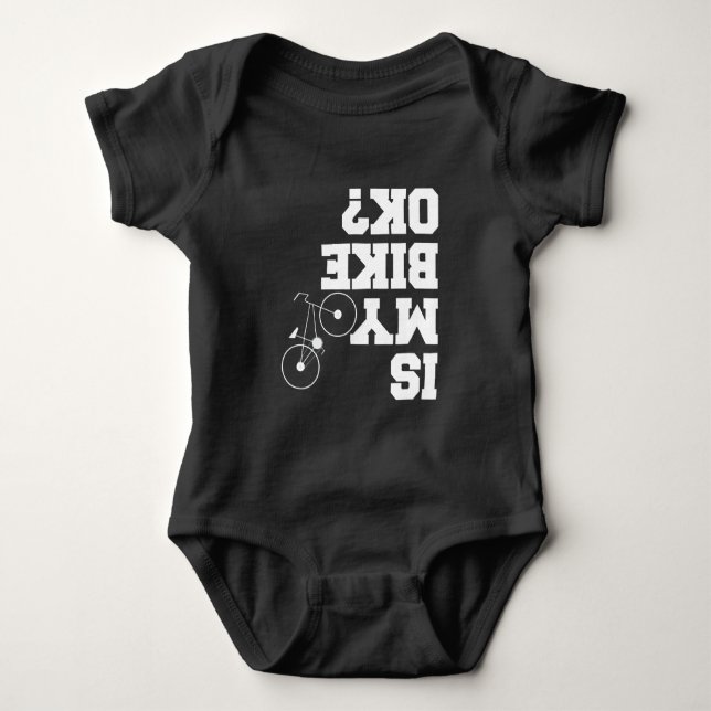 Ist mein Fahrrad in Ordnung? Mountainbike MTB Radt Baby Strampler (Vorderseite)