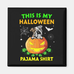 Ist mein Halloween-Kostüm Pajama English Bulldog L Magnet