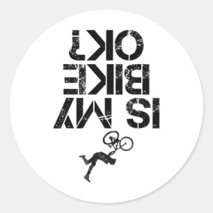 Ist mein Mountainbike ok lustiges Mountainbiken Bi Runder Aufkleber