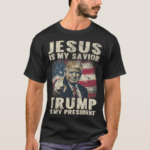 Ist mein Retter Trump mein Präsident 2024 Amerikan T-Shirt