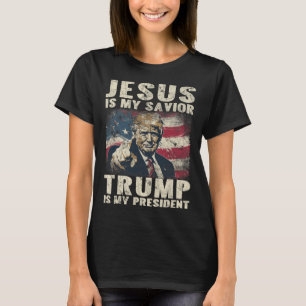 Ist mein Retter Trump mein Präsident 2024 Amerikan T-Shirt