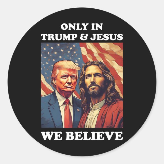Ist mein Retter Trump mein Präsident Pro Republika Runder Aufkleber (Vorderseite)