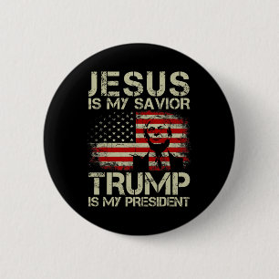 Ist mein Retter Trump mein Präsident Trump 2024 US Button
