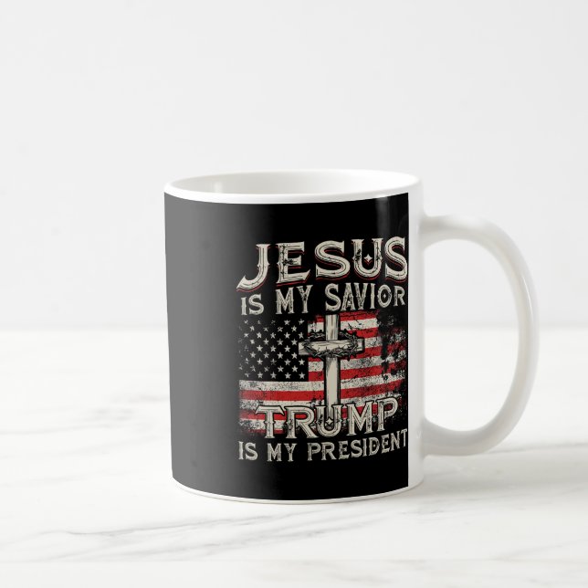 Ist mein Retter Trump meine US-Präsidentin Fahne? Kaffeetasse (Rechts)
