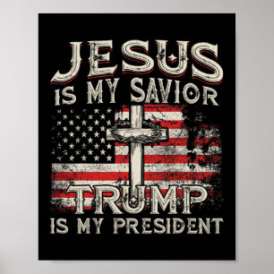 Ist mein Retter Trump meine US-Präsidentin Fahne? Poster