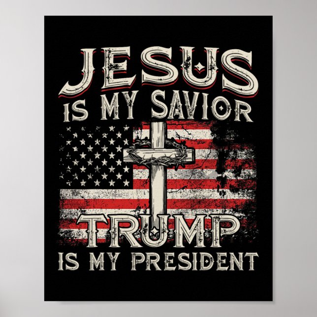 Ist mein Retter Trump meine US-Präsidentin Fahne? Poster (Vorne)