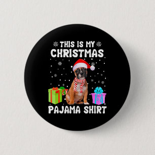 Ist mein Weihnachts-Französisch Bulldog Dog Pajama Button