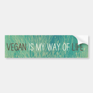 Ist MEINE Lebensart - grüner Pflanzenentwurf vegan Autoaufkleber